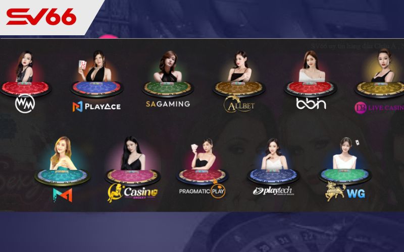 Các sảnh chơi hấp dẫn tại Casino SV66