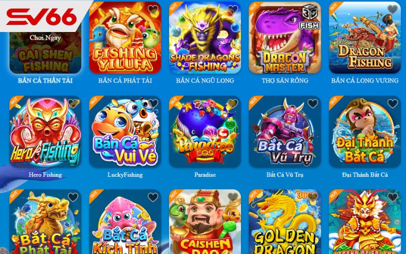 Các trò chơi hấp dẫn nhất tại bắn cá SV66