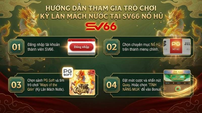 Hướng dẫn tham gia Kỳ Lân Mách Nước tại Nổ Hũ SV66